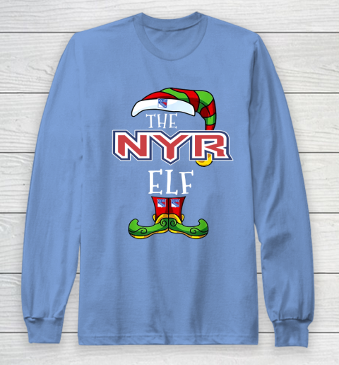 New York Rangers Christmas ELF Funny NHL Long Sleeve T-Shirt 8