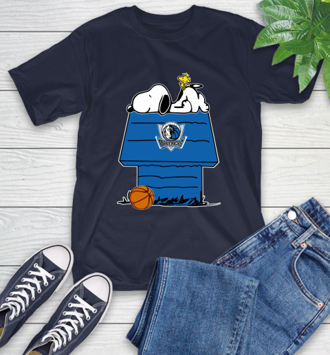 Dallas Mavericks NBA Basketball Snoopy Woodstock The Peanuts Movie T-Shirt 4