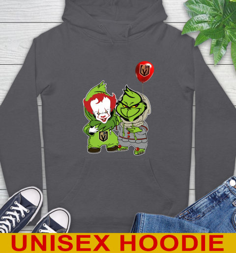 Vegas Golden Knights Baby Pennywise Grinch Christmas NHL Hockey Hoodie 7