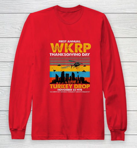 Wkrp Turkey Drop Shirt Turkey Drop T Shirt Turkey Drop Retro Long Sleeve T-Shirt 7
