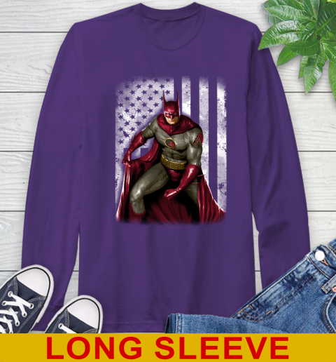 Arizona Diamondbacks MLB Baseball Batman DC American Flag Shirt Long Sleeve T-Shirt 5