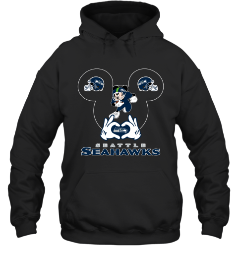 I Love The Seahawks Mickey Mouse Seattle Seahawks Hoodie