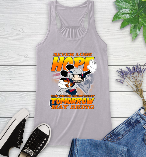 New England Patriots NFL Football Mickey Disney Never Lose Hope Racerback Tank 4