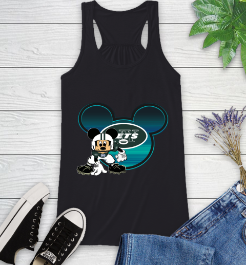 NFL New York Jets Mickey Mouse Disney Football T Shirt Racerback Tank 2
