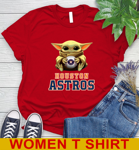 MLB Baseball Houston Astros Star Wars Baby Yoda Shirt 98
