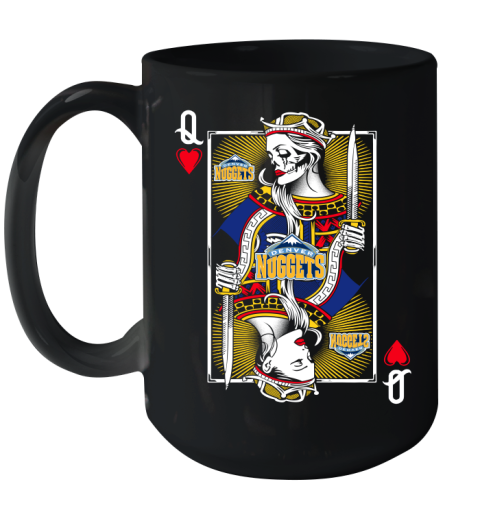 NBA Basketball Denver Nuggets The Queen Of Hearts Card Shirt Ceramic Mug 15oz