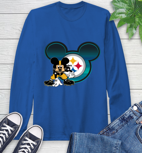 NFL Pittsburgh Steelers Mickey Mouse Disney Football T Shirt Long Sleeve T-Shirt 9