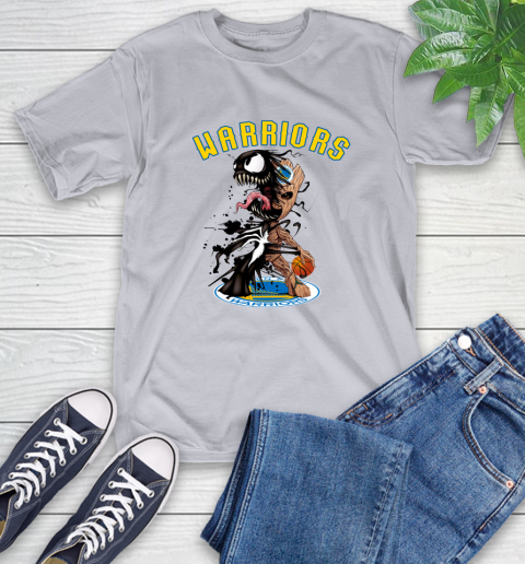 NBA Golden State Warriors Basketball Venom Groot Guardians Of The Galaxy T-Shirt 6