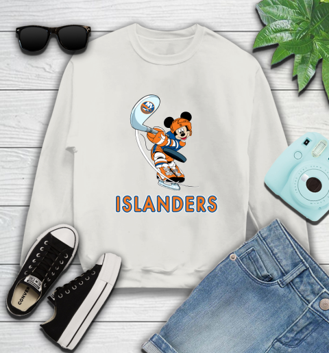 NHL Hockey New York Islanders Cheerful Mickey Mouse Shirt Sweatshirt 12