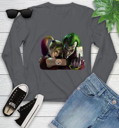 Pittsburgh Steelers NFL Football Joker Harley Quinn Suicide Squad Youth Long Sleeve 8
