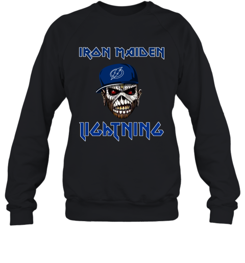 NHL Tampa Bay Lightning Iron Maiden Rock Band Music Hockey Sports 1ORsu6Q9CKP sweatshirt 35 95 151514 front black