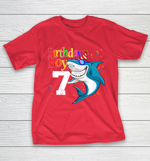 Kids 7th Birthday Boy Shark Shirts 7 Jaw Some Four Tees Boys 7 Years Old T-Shirt 9