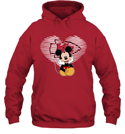 NFL Kansas City Chiefs The Heart Mickey Mouse Disney Football T Shirt 1AlB7UFB4UQ hoodie 23 95 151514 front red