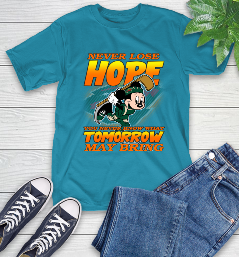 Minnesota Wild NHL Hockey ootball Mickey Disney Never Lose Hope T-Shirt 9