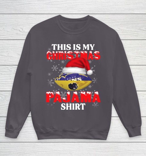 Baltimore Ravens This Is My Christmas Pajama Shirt NFL Youth Sweatshirt 5