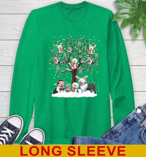 Old english Sheep dog dog pet lover light christmas tree shirt 62