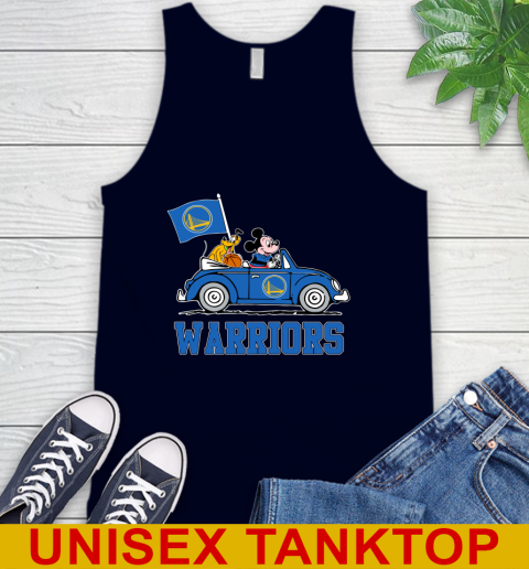 NBA Basketball Golden State Warriors Pluto Mickey Driving Disney Shirt Tank Top 3