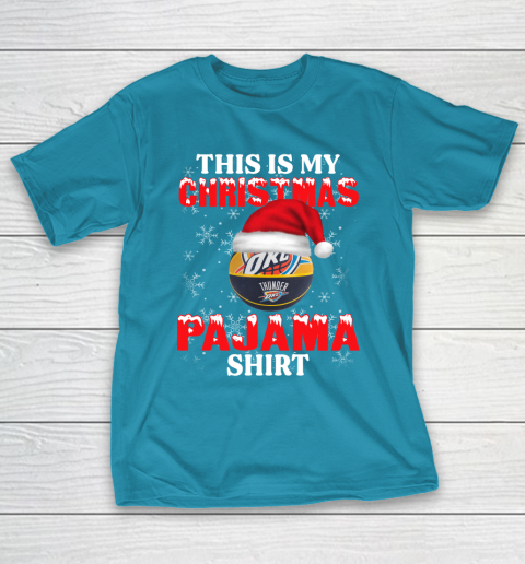 Oklahoma City Thunder This Is My Christmas Pajama Shirt NBA T-Shirt 7