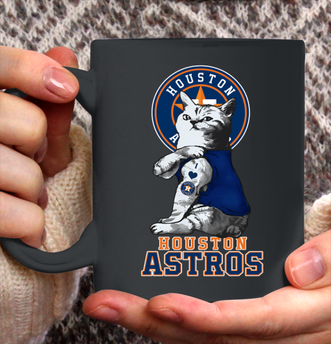 MLB Baseball My Cat Loves Houston Astros Ceramic Mug 11oz 2