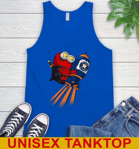 MLB Baseball Houston Astros Deadpool Minion Marvel Shirt Tank Top 4