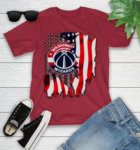 Washington Wizards NBA Basketball American Flag Youth T-Shirt 14
