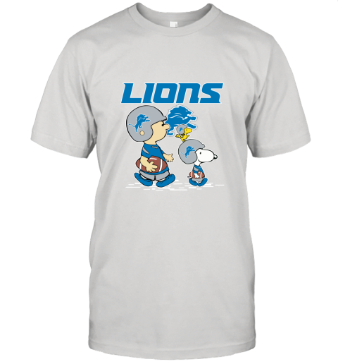 Detroit Lions Let's Play Football Together Snoopy NFL Unisex Jersey Tee