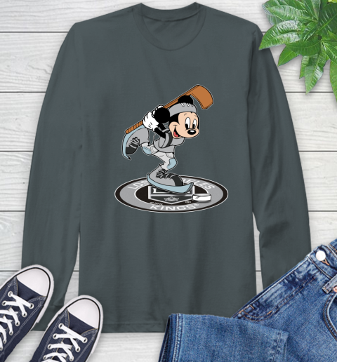 NHL Hockey Los Angeles Kings Cheerful Mickey Disney Shirt Long Sleeve T-Shirt 7
