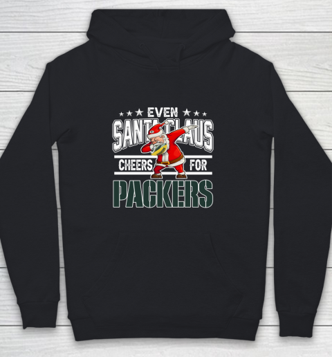Green Bay Packers Even Santa Claus Cheers For Christmas NFL Youth Hoodie