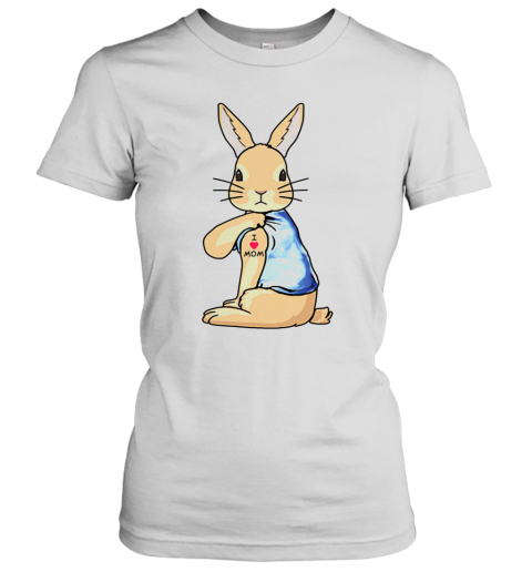 Bunny I Love Mom Tattoo Mother'S Day Women's T-Shirt