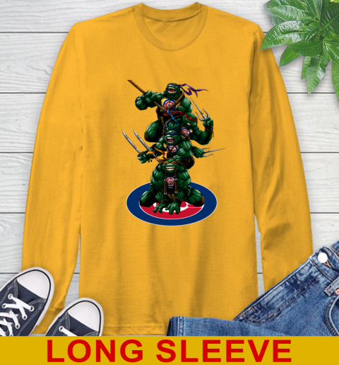 MLB Baseball Chicago Cubs Teenage Mutant Ninja Turtles Shirt Long Sleeve T-Shirt 3