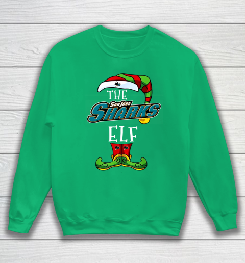 San Jose Sharks Christmas ELF Funny NHL Sweatshirt 5
