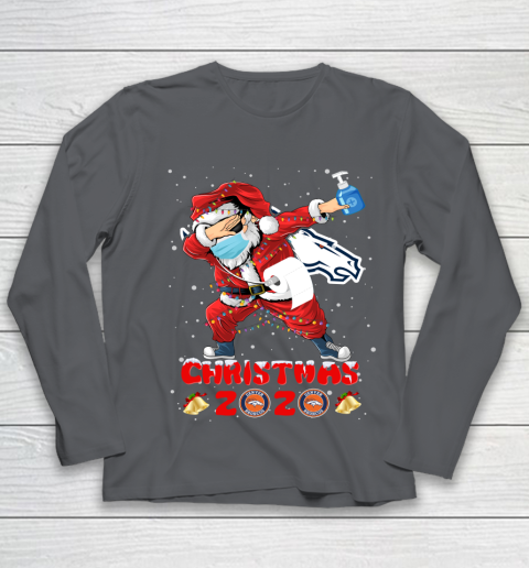 Denver Broncos Funny Santa Claus Dabbing Christmas 2020 NFL Youth Long Sleeve 6