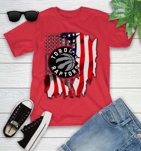 Toronto Raptors NBA Basketball American Flag Youth T-Shirt 13