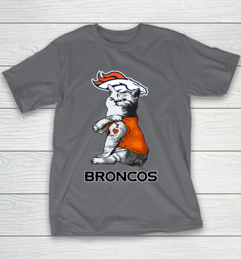 NFL Football My Cat Loves Denver Broncos Youth T-Shirt 5