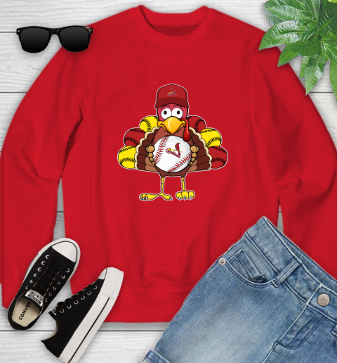 St.Louis Cardinals Turkey thanksgiving Youth Sweatshirt 9