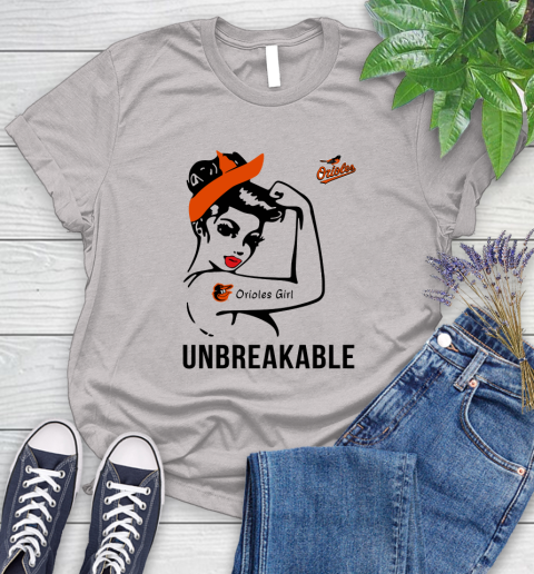 MLB Baltimore Orioles Girl Unbreakable Baseball Sports Women's T-Shirt 10