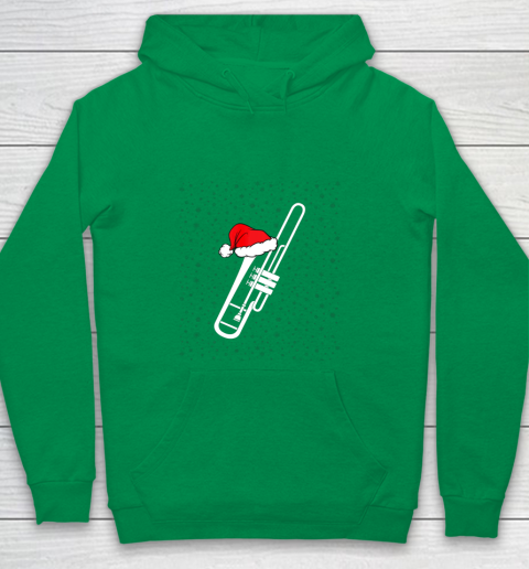Christmas Gift Trombone Santa Trombone Funny Xmas Pajama Youth Hoodie 4