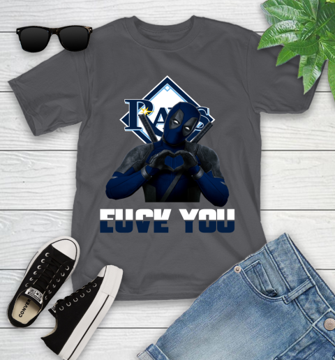MLB Tampa Bay Rays Deadpool Love You Fuck You Baseball Sports Youth T-Shirt 6