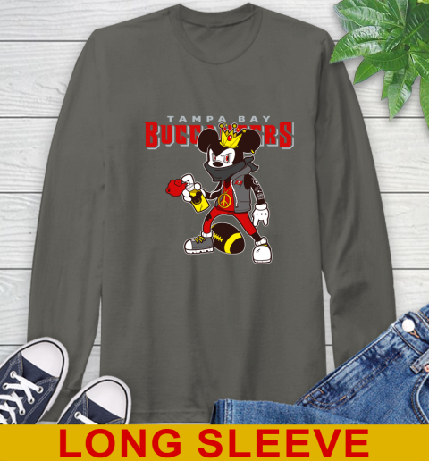 Tampa Bay Buccaneers NFL Football Mickey Peace Sign Sports Long Sleeve T-Shirt 8