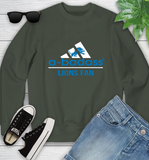 Detroit Lions NFL Football A Badass Adidas Adoring Fan Sports Youth Sweatshirt 9