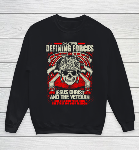 Veteran Shirt Veteran Defining Forces Youth Sweatshirt
