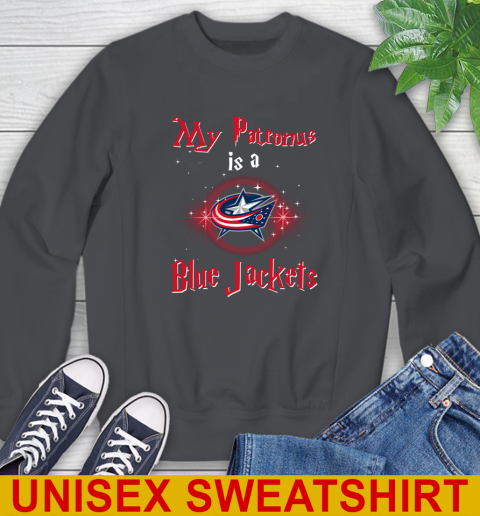 NHL Hockey Harry Potter My Patronus Is A Columbus Blue Jackets Sweatshirt 7