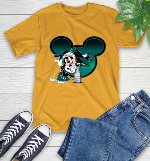 NHL San Jose Sharks Stanley Cup Mickey Mouse Disney Hockey T Shirt T-Shirt 3