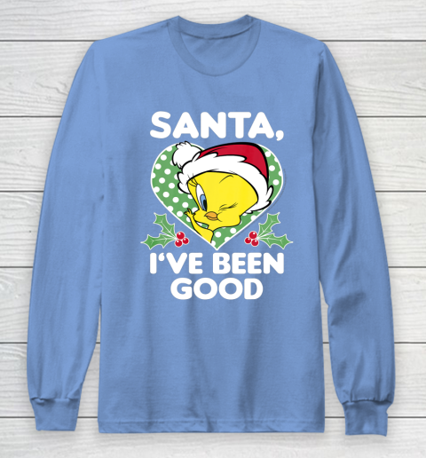 Looney Tunes Christmas Tweety Bird Santa I ve Been Good Long Sleeve T-Shirt 8