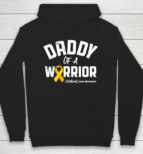 Father gift shirt Daddy Of A Warrior Childhood Cancer Awareness Dad Papa Gifts T Shirt Hoodie