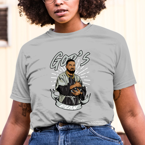 Air Jordan 5 Anthracite Matching Sneaker Tshirt Frake God's Plan Black and White Jordan Tshirt