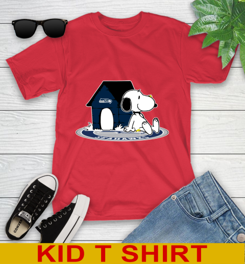 NFL Football Seattle Seahawks Snoopy The Peanuts Movie Shirt Youth T-Shirt 10