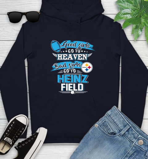 Pittsburgh Steelers NFL Bad Girls Go To Heinz Field Shirt Youth Hoodie 3