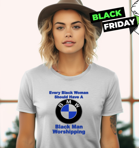 Black Man Worshipping Women's T-Shirt