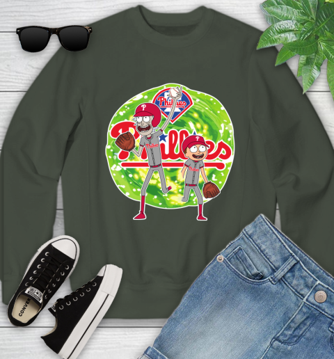 MLB Philadelphia Phillies Rick And Morty Baseball Sports Youth Sweatshirt 11 MLB Philadelphia Phillies Rick And Morty Baseball Sports Youth Sweatshirt - Image 11